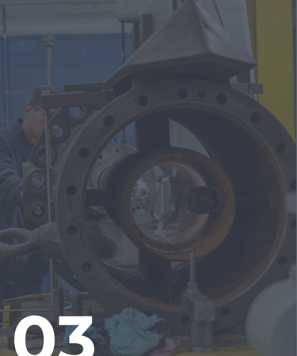 Manutenção de componente mecânico industrial